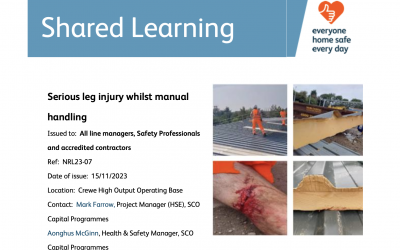 Serious leg injury whilst manual handling